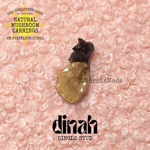 Dinah Natural Mushroom Single Stud Earring